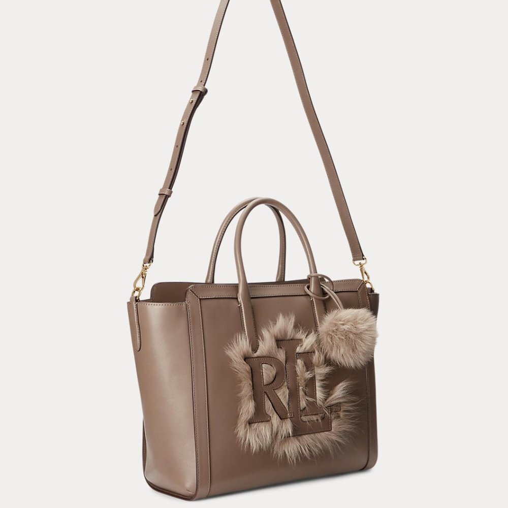 Lauren Ralph Lauren Large Leather Tyler Tote - Picture 2 of 5